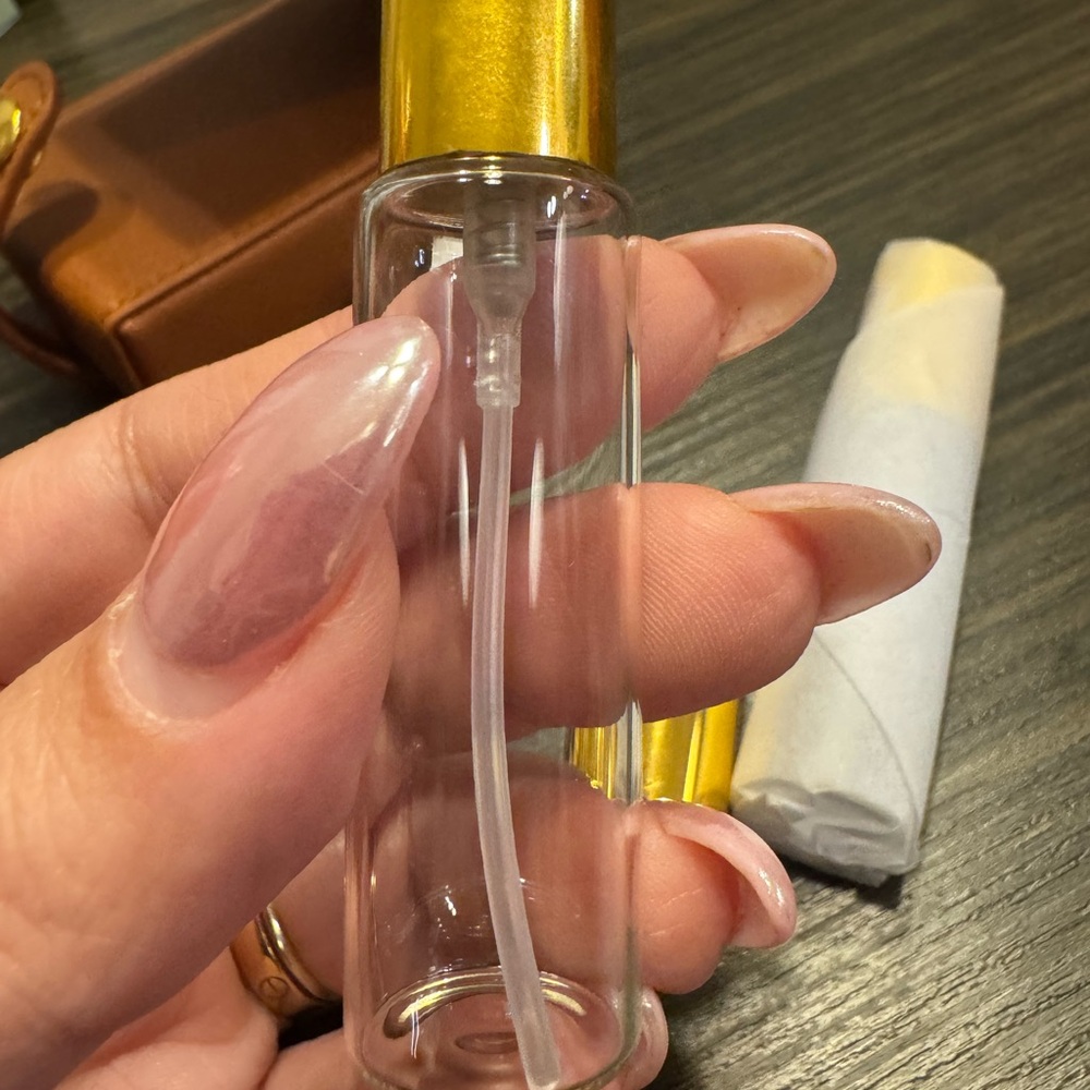 Set of 3 Gold Cap Glass Spray Bottle for Perfumes
